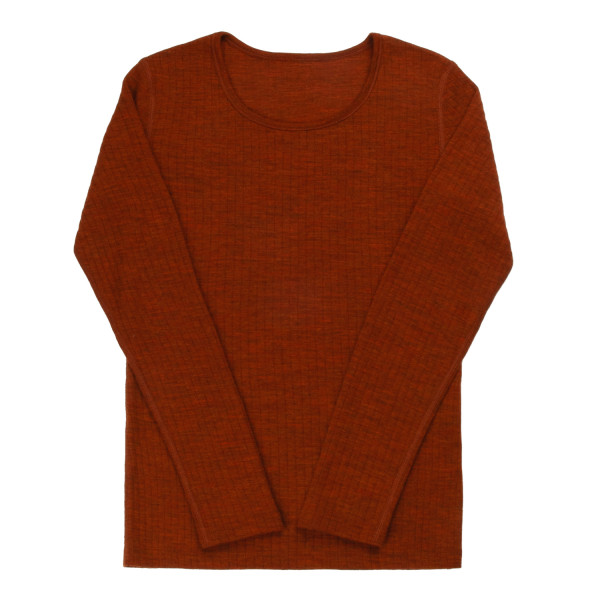 Langarmshirt Merinowolle Rost