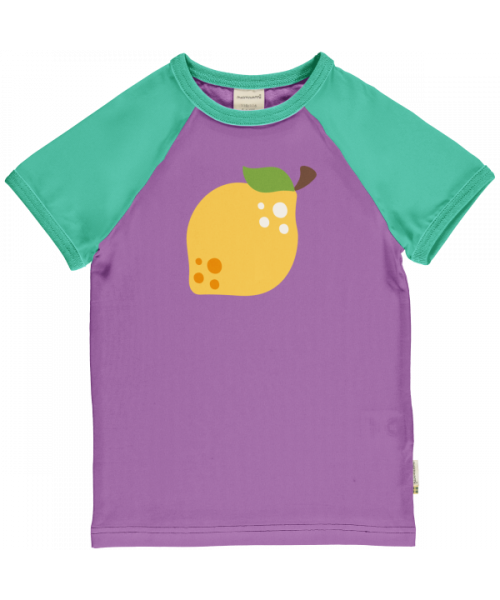 Maxomorra T-Shirt Kurzarm Raglan Lemon