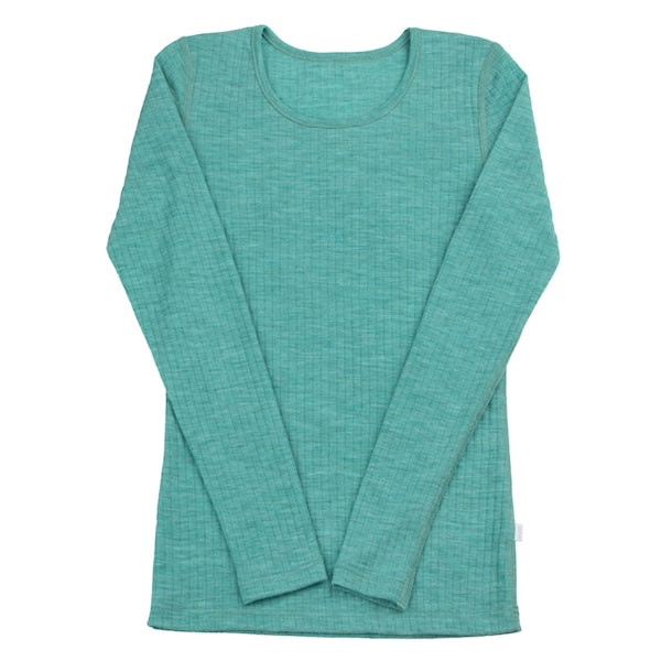 Joha Damen Langarmshirt Merinowolle türkis
