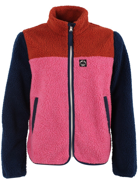 Fleecejacke Danebirk Chili/Soft Cherry/Dark Navy