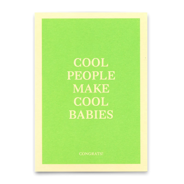 Postkarte 'Cool people,cool babies' - Deli Cards
