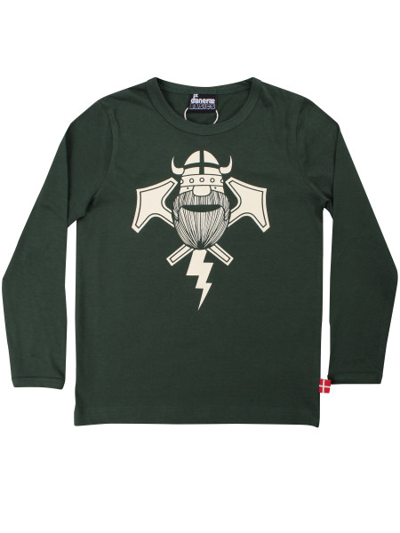 Langarmshirt Wikinger Darkforest Thorbolt Glow in the dark