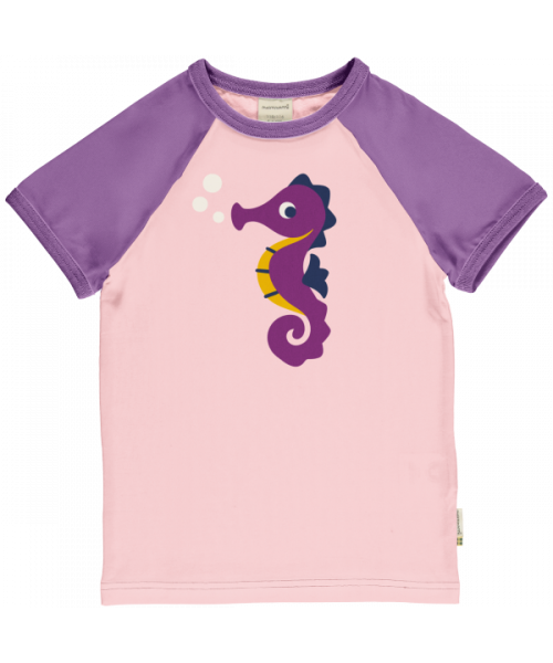 Maxomorra T-Shirt Kurzarm Raglan Seahorse