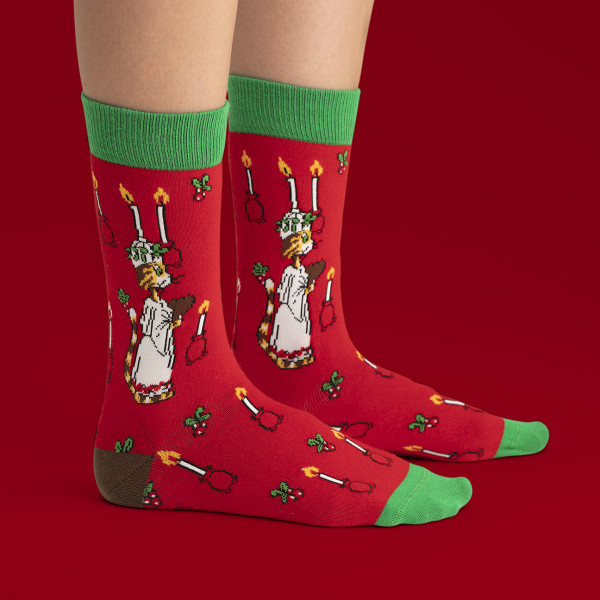 Svensk Husman Findus ist Lucia Socken Erwachsene