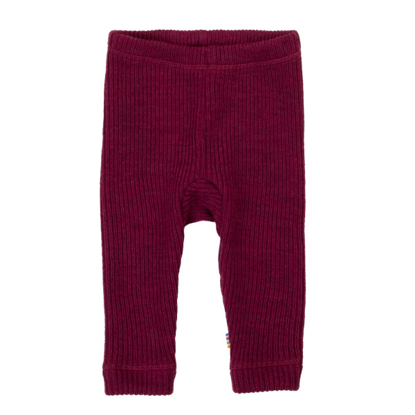 Strickleggings Merinowolle Weinrot Melange