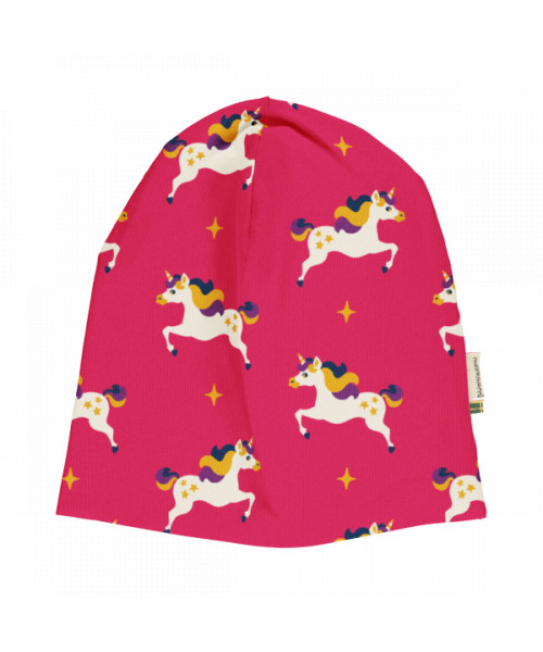 Maxomorra Kindermütze Sweat Einhorn Unicorn