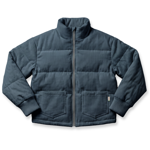 Jacke gefüttert Cord Blau - Maxomorra