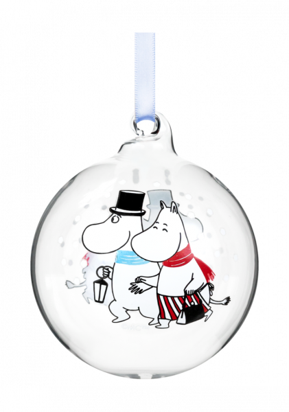 Muurla Christbaumkugel Muminmama & Muminpapa Winterzauber
