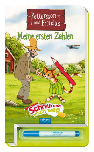 Buch - Petterson und Findus Meine ersten Zahlen "Schreibe und wisch weg"