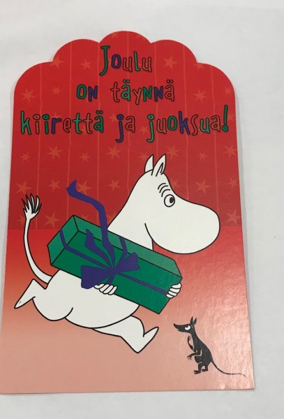 Karto - Karte Muumin im Weihnachtseile