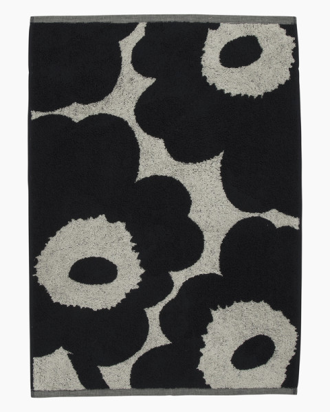 Marimekko Unikko Handtuch schwarz grau