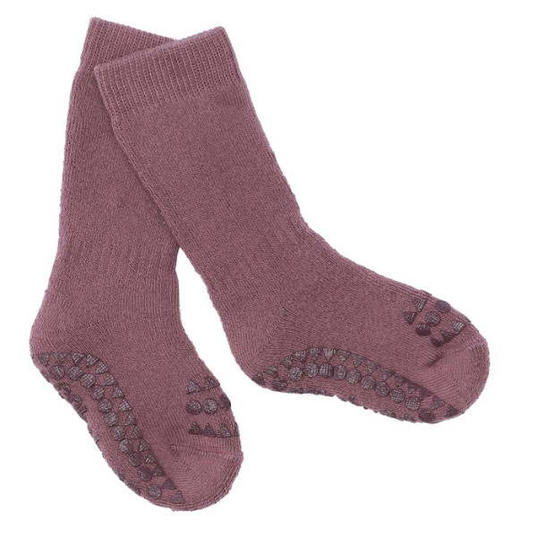 Antirutsch Socken - Baumwolle (Bio) 'Misty Plum'
