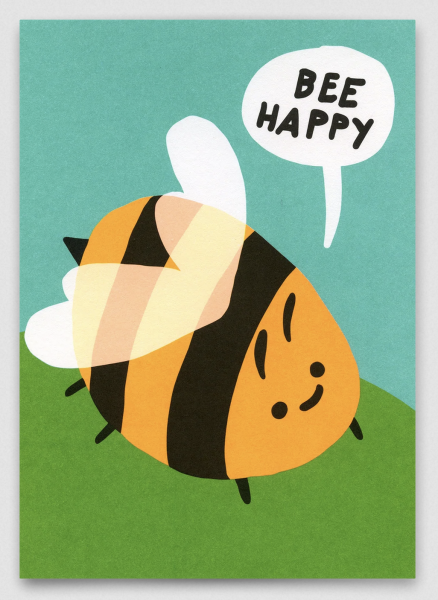 Postkarte Bee Happy - Deli Cards