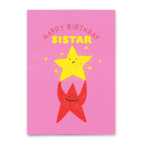 Postkarte 'Happy Birthday, sistar' - Deli Cards