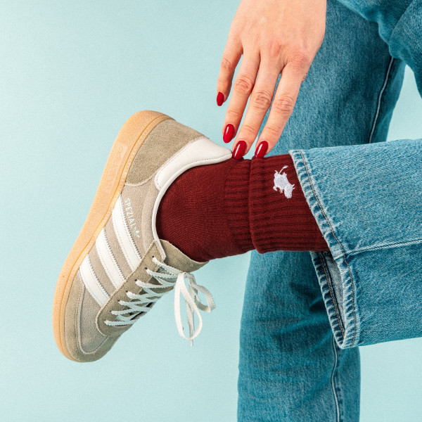 Socken Retro 'Mumin Classic' Bordeaux Gr. 36-42