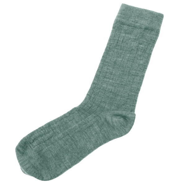 Joha Rib Socken Wolle Aqua melange