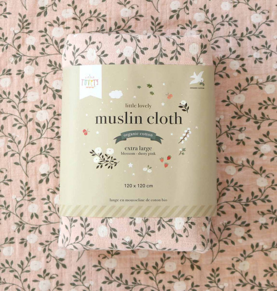 Musselintuch Altrosa 2er Pack - A Little Lovely Company