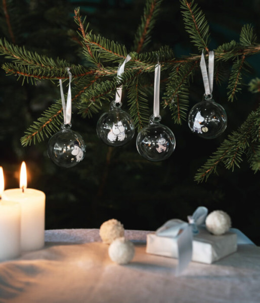 Weihnachtskugel Mumin 4er Set