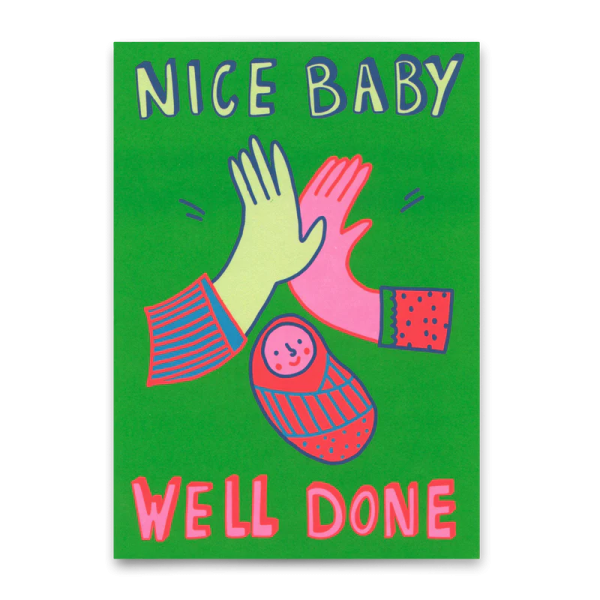 Postkarte 'Nice baby, well done' - Deli Cards