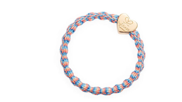 By Eloise Haargummi Woven Gold Heart Coral Reef