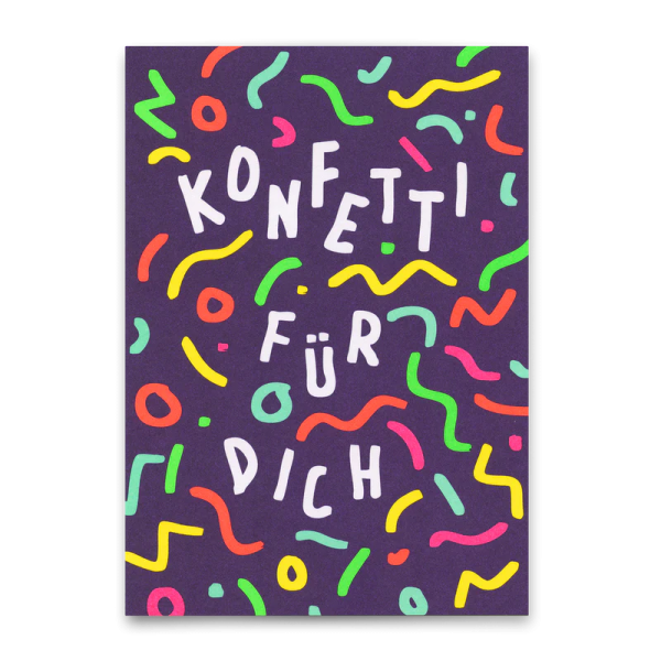 Postkarte 'Konfetti für dich' - Deli Cards
