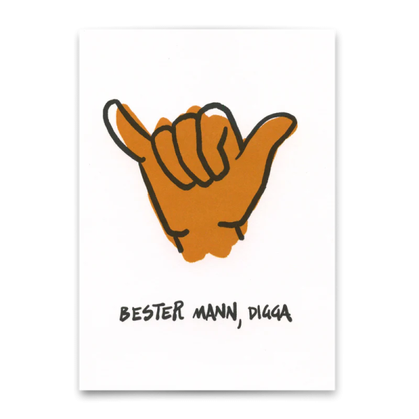 Postkarte Bester Mann, Digga - Deli Cards