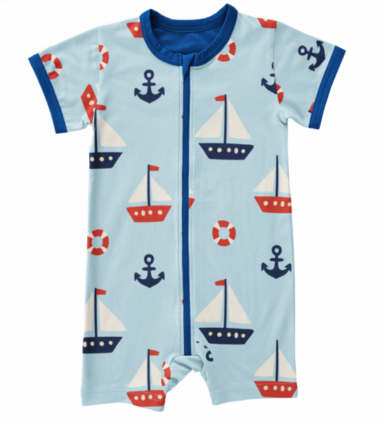 Strampler kurzarm Sailboat