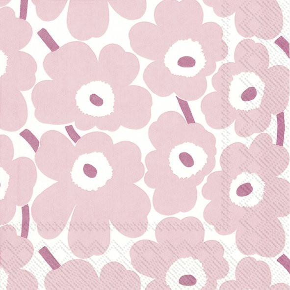 Marimekko Servietten Unikko Off White/Rose