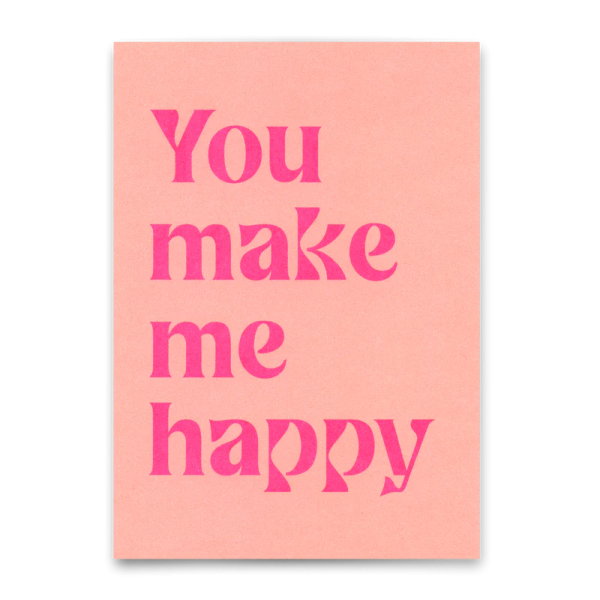 Postkarte 'You make me happy' - Deli Cards