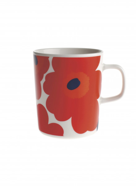 Marimekko Tasse Unikko klein weiß-rot