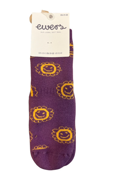 Ewers Stoppersocken Blumen lila