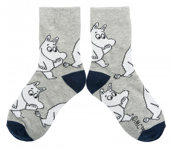 Nordic Buddies Kindersocken Mumin grau Gr. 6-10 Jahre