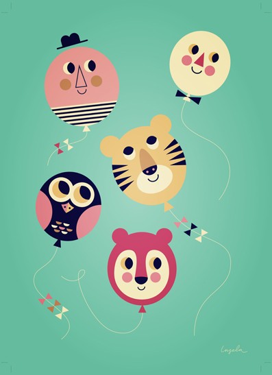 OMM Design - Poster Balloon face