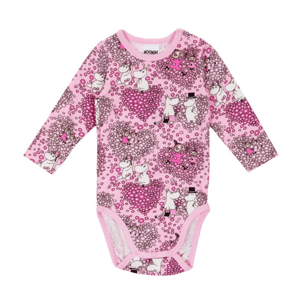 Langarmbody Mumin 'Friends Pink'