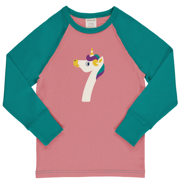 Langarmshirt 'Geburtstag 7 Rosa' - Maxomorra