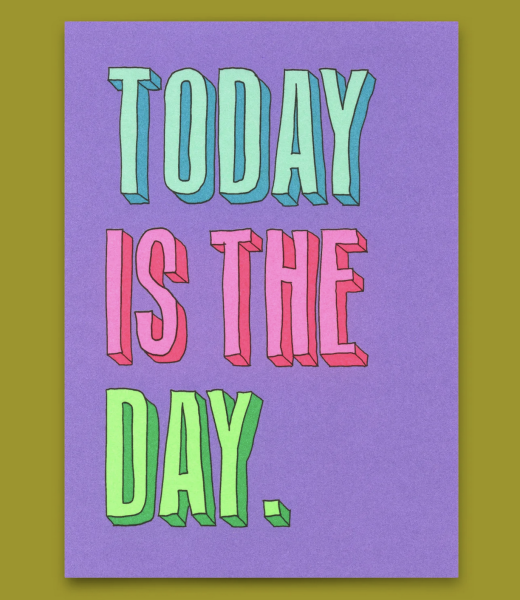 Postkarte Today is the day - Deli Cards