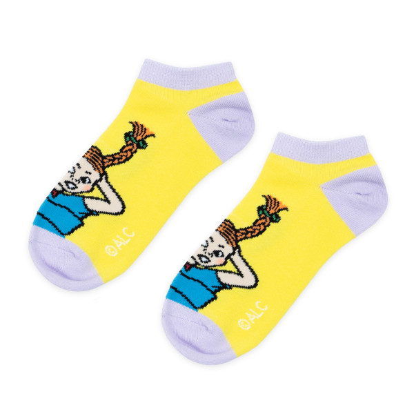 Sneaker Socken Pippi Langstrumpf 'Upside Down' gelb