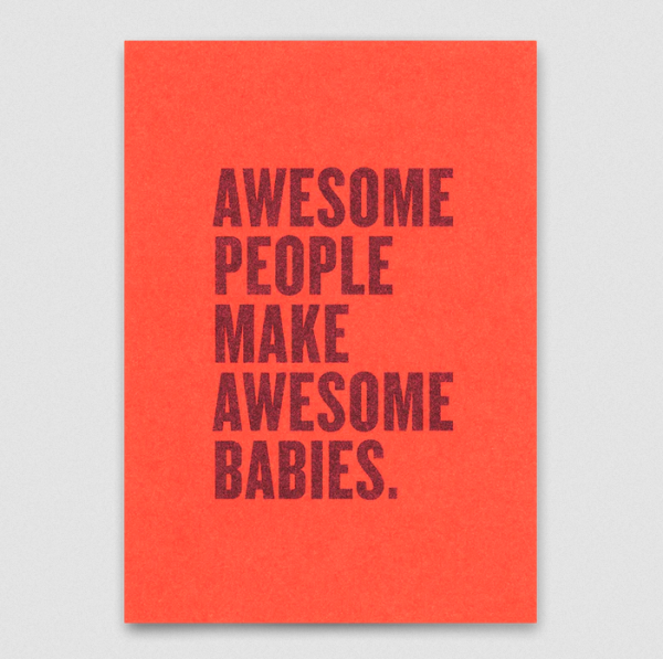 Postkarte 'awesome people - awesome baby' - Deli Cards