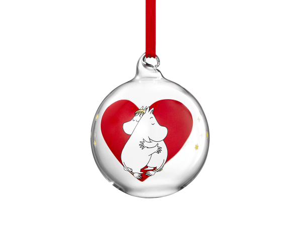 Weihnachtskugel Mumin Heart