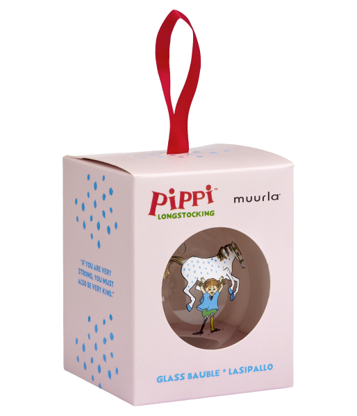 Weihnachtskugel Pippi Langstrumpf & Kleiner Onkel
