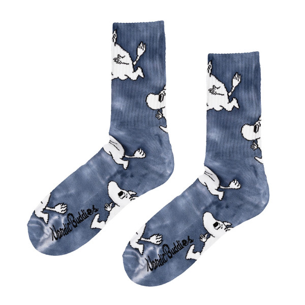 Socken Mumin Batik Blau Active Crew Socken Gr. 40-45
