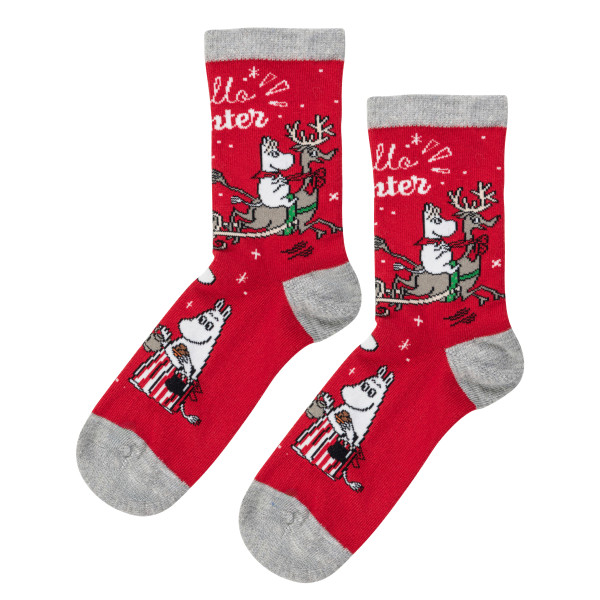 Socken Mumin 'Hello Winter Red'- Kids