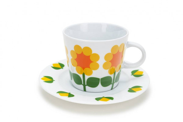 Floryd Kaffe Tasse mit Unterteller Moltebeere