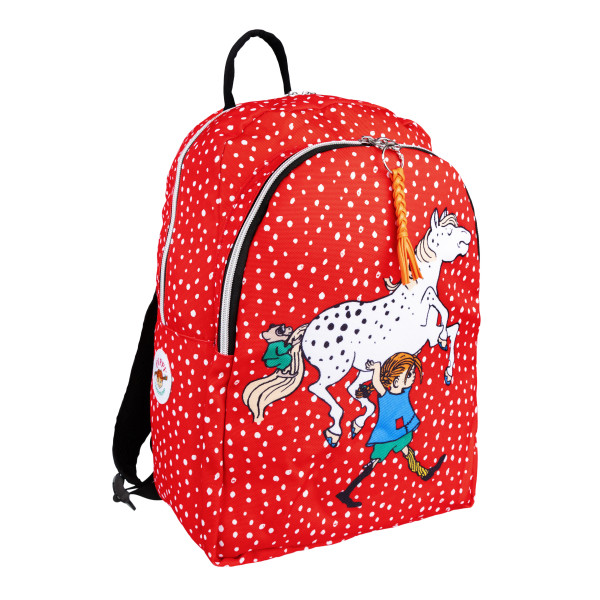 Rucksack rot gepunktet - Pippi Langstrumpf