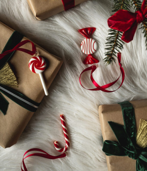 Weihnachtsanhänger Candy rot