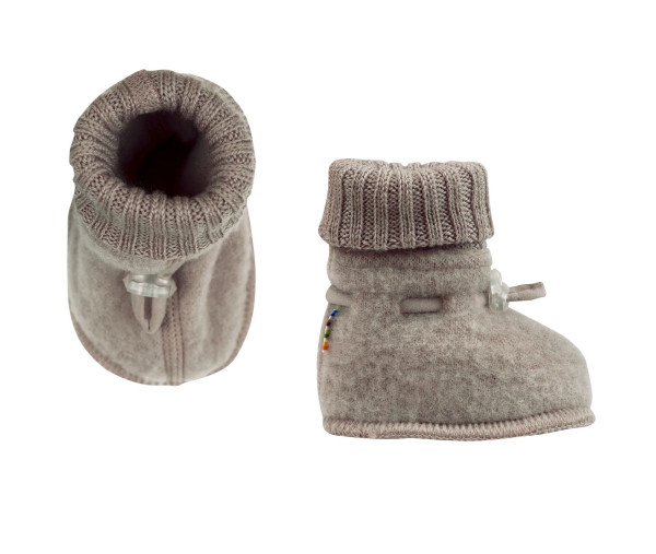 Joha Babyschuhe Wollfleece Sesam Melange
