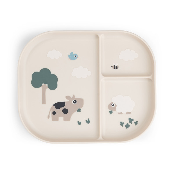 Foodie Menü Teller Tiny Farm Beige