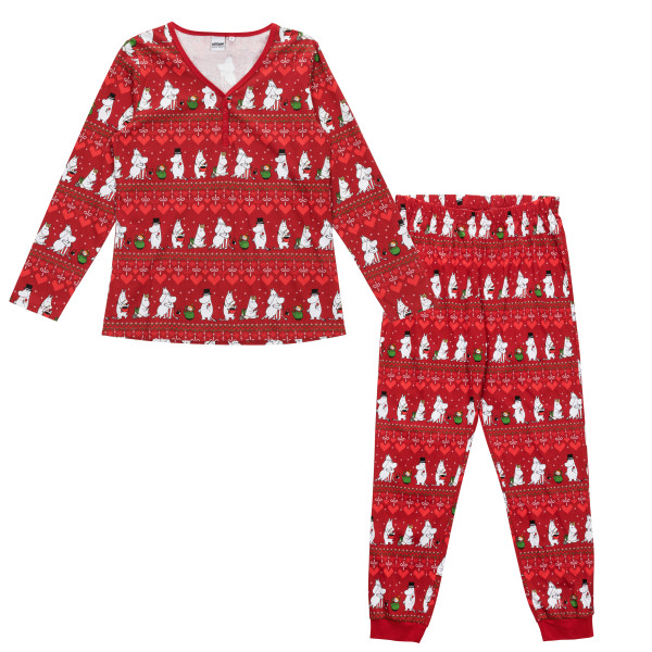 Schlafanzug Mumin 'Winterheart Red' Damen