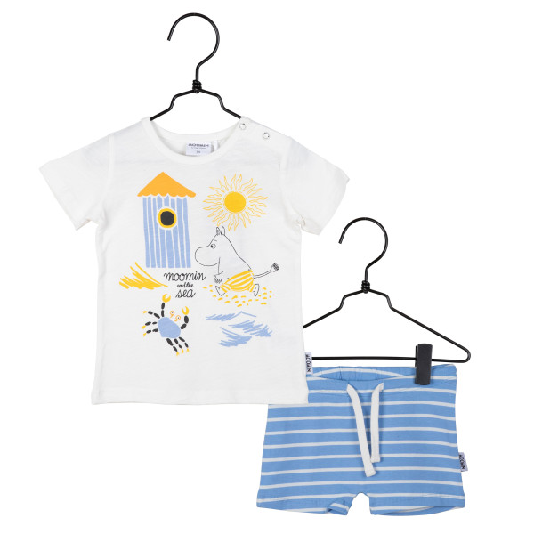 Martinex Mumin Shorts und T-Shirt Set Stripes Blue