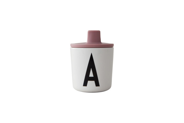 Trinkaufsatz für Melamin Becher - Design Letters ash rose